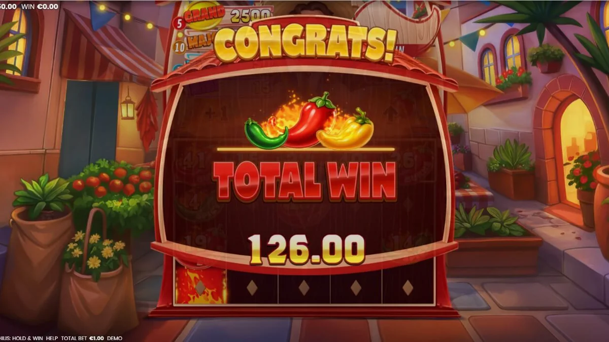 Suasana pesta Meksiko yang penuh warna dalam slot 3 Blazing Chilis