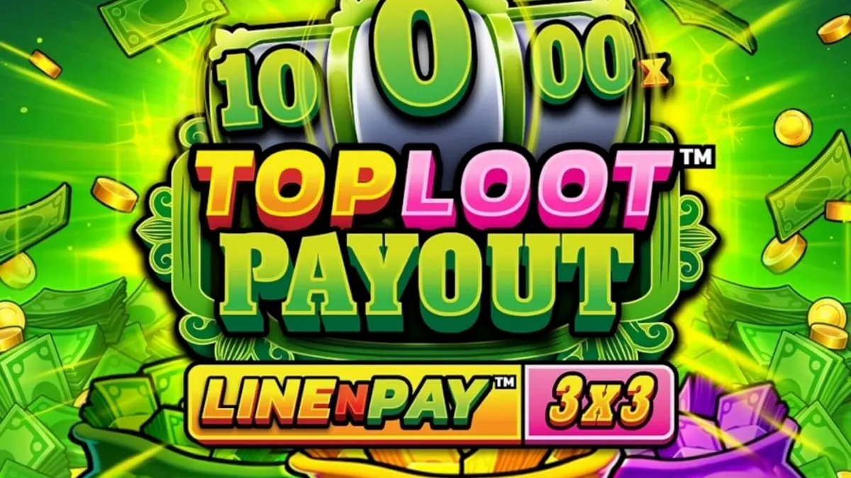Tampilan visual slot TopLoot Payout LineNPay dengan tema brankas harta karun